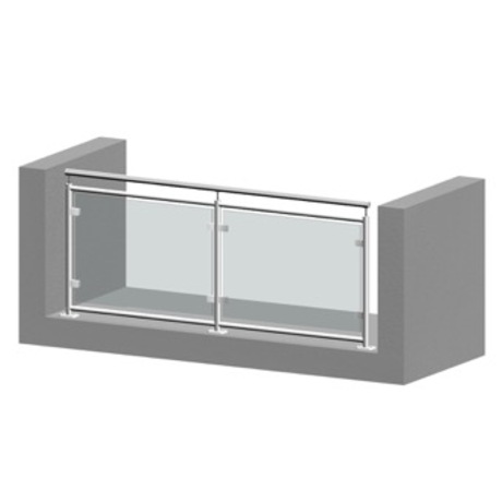 Balkongeländer mit 8,38mm VSG-Glas Anthrazit, Klar oder Milchglas Terasse Garten