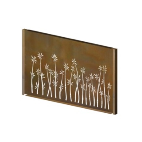 Sichtschutz Cortenstahl "Bambusbusch" 2500x1250mm | metallbau-onlineshop.de