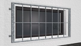 4 Kellerfenster Gitter Fenstergitter Fensterschutz ca. 50x99cm