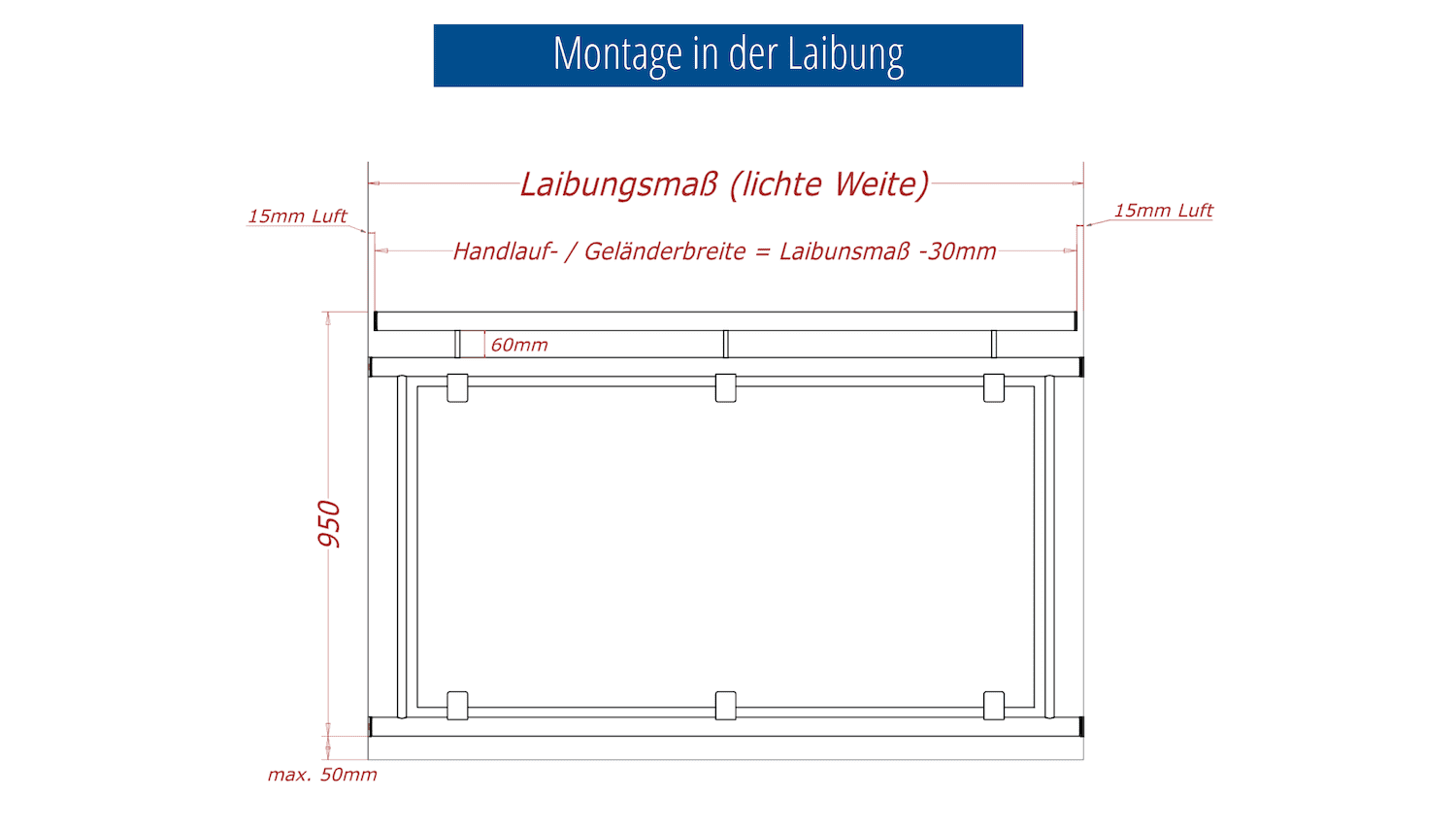 Französischer Balkon Edelstahl Designglas KR