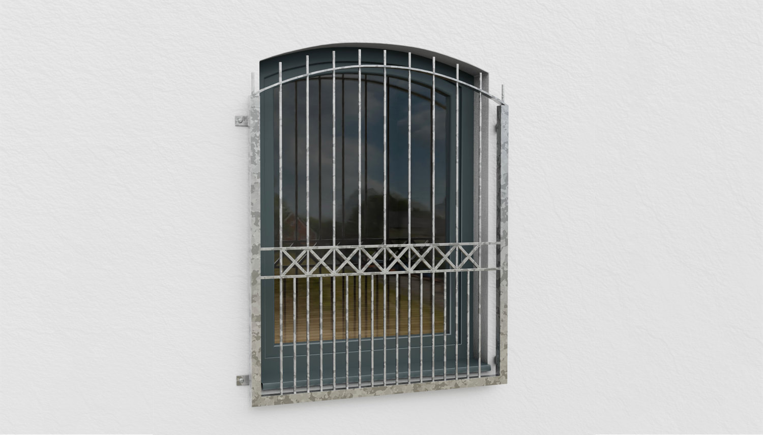 Fenstergitter verzinkt Toulon Oberbogen 