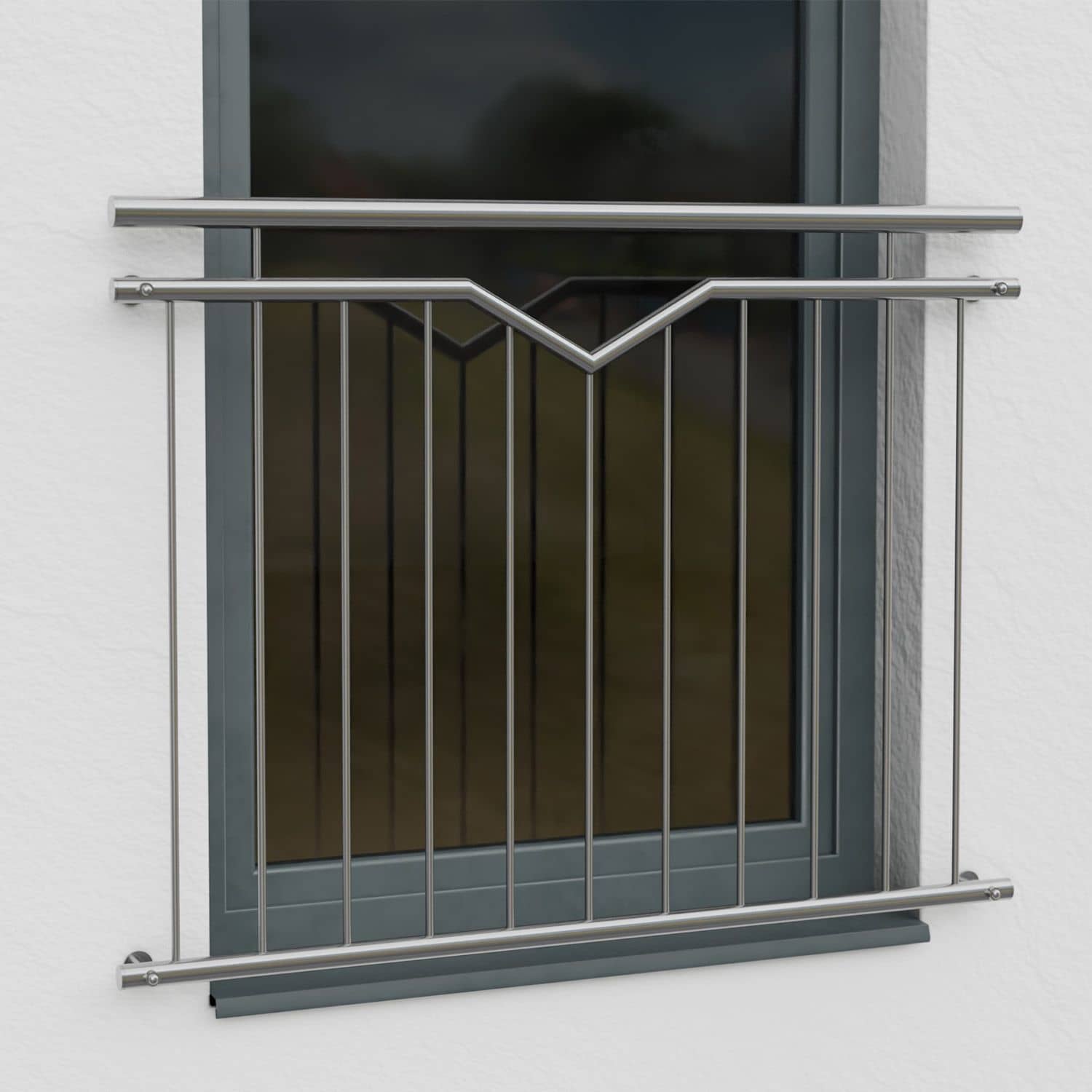 Französischer Balkon Edelstahl Einfach-V