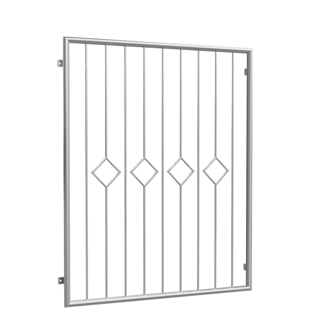 Fenstergitter Edelstahl Karo Stab 