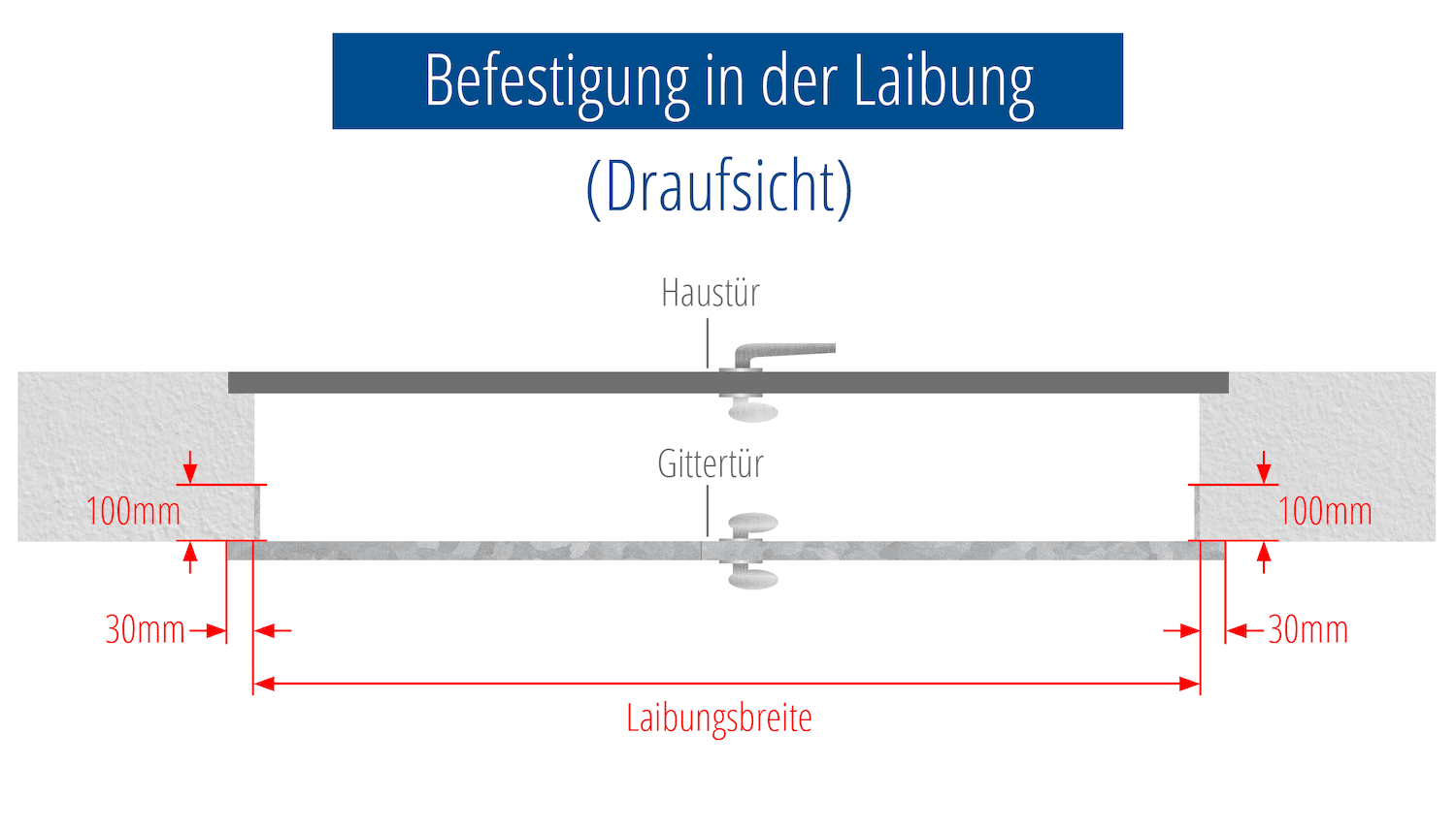 Gittertür verzinkt 2-flügelig Querstab 