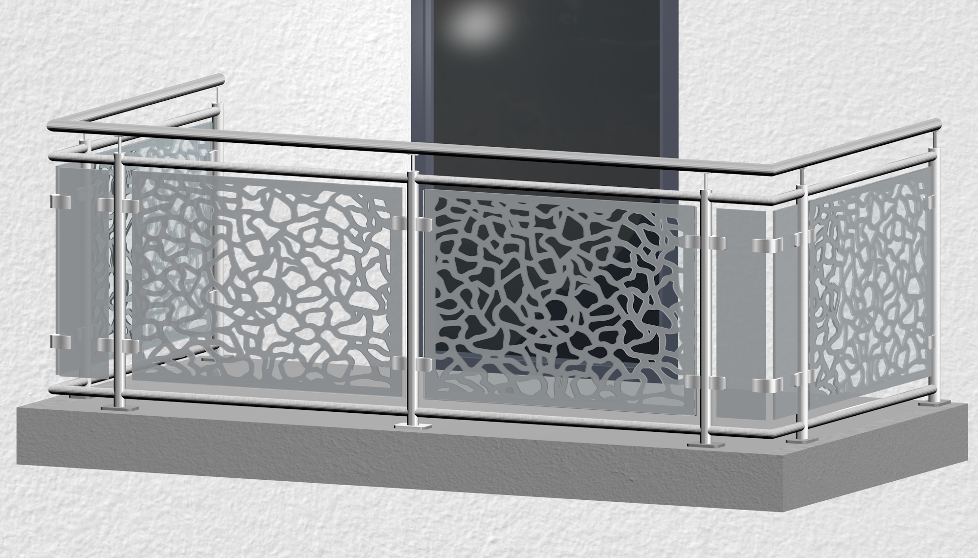 Balkongeländer Edelstahl Designglas AB 2