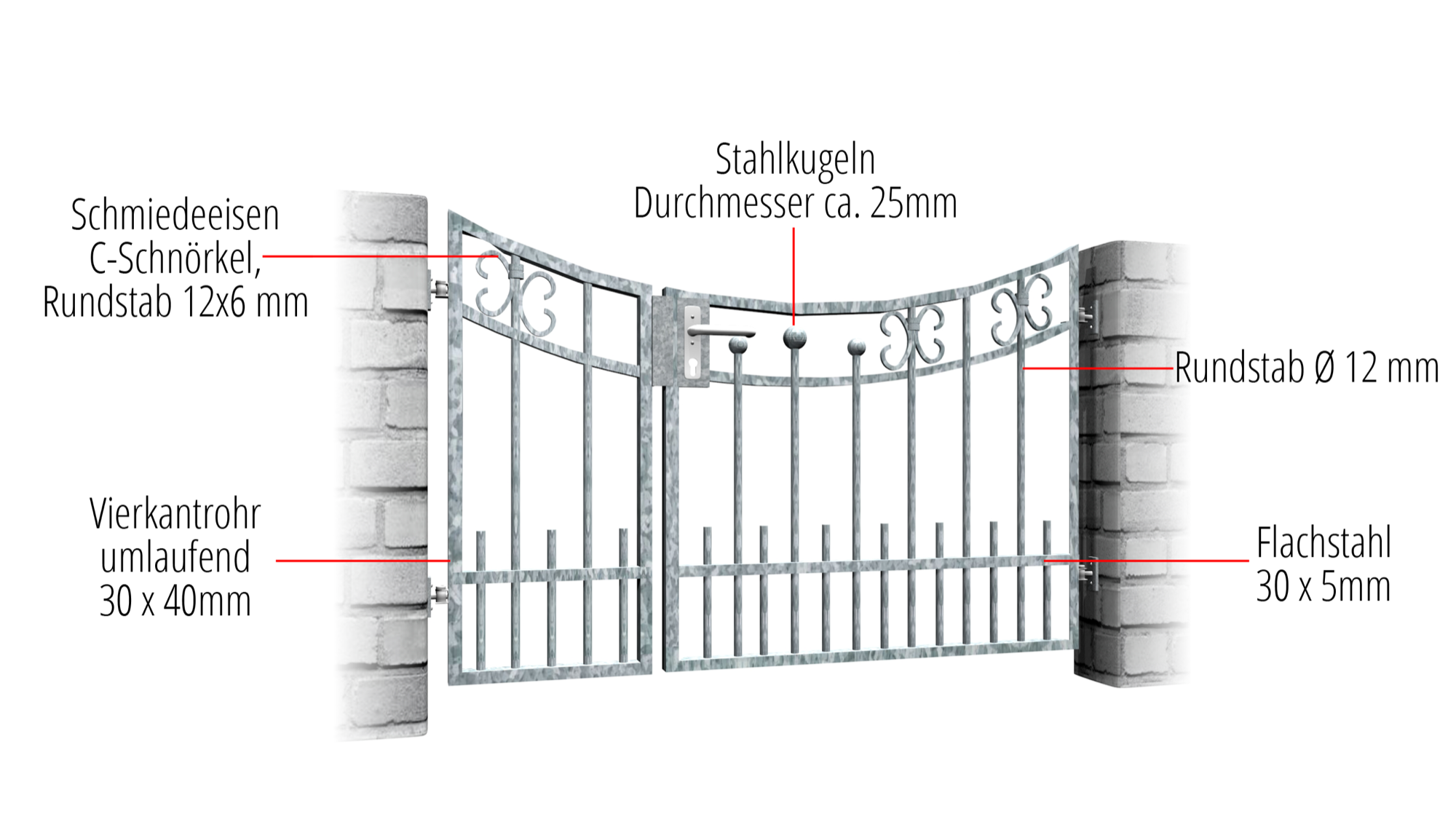 Gartentür verzinkt 2-flügelig Berlin, UB