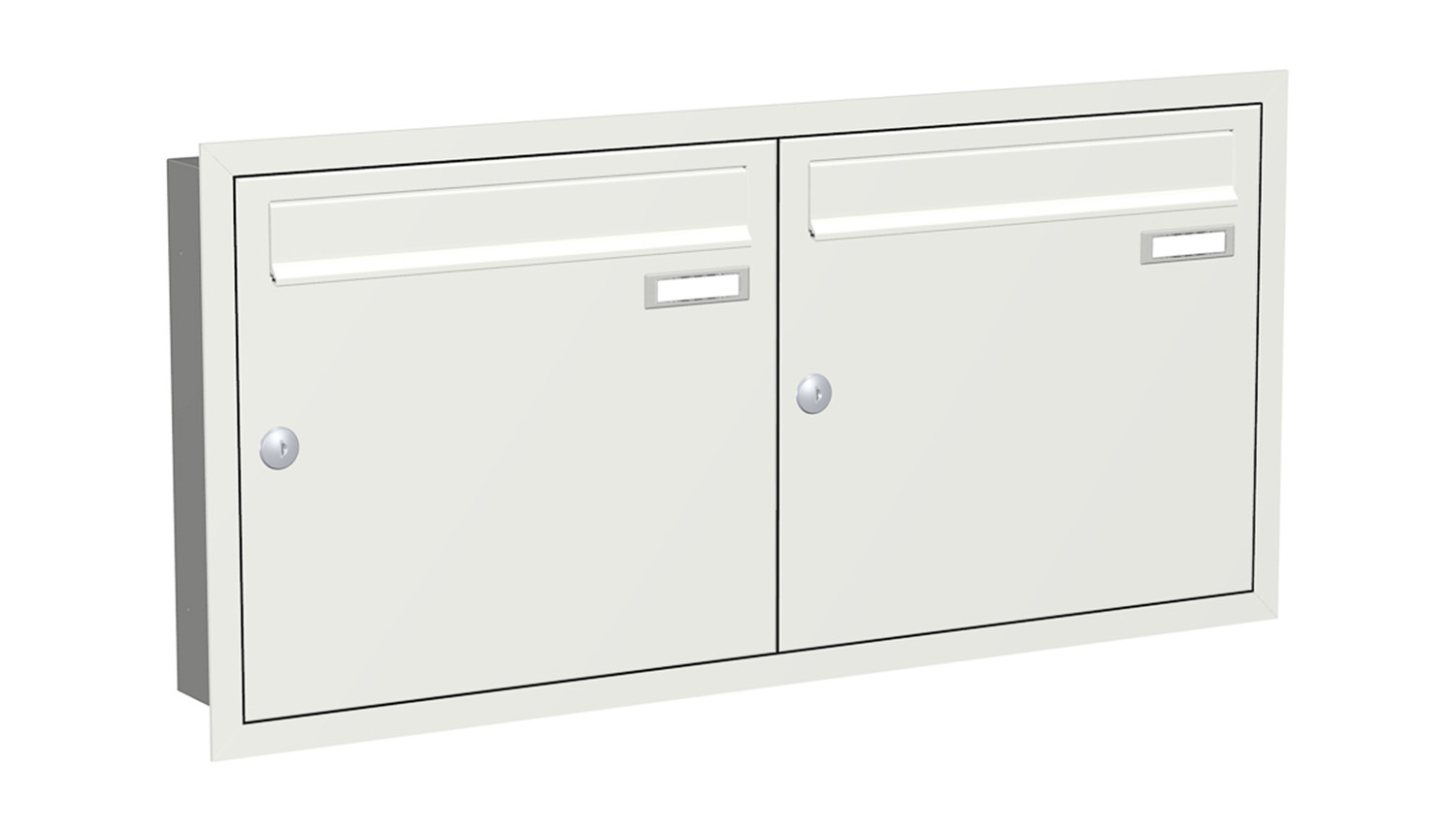 Briefkastenanlage | Unterputz | 2-fach | Senkrecht | Farbe