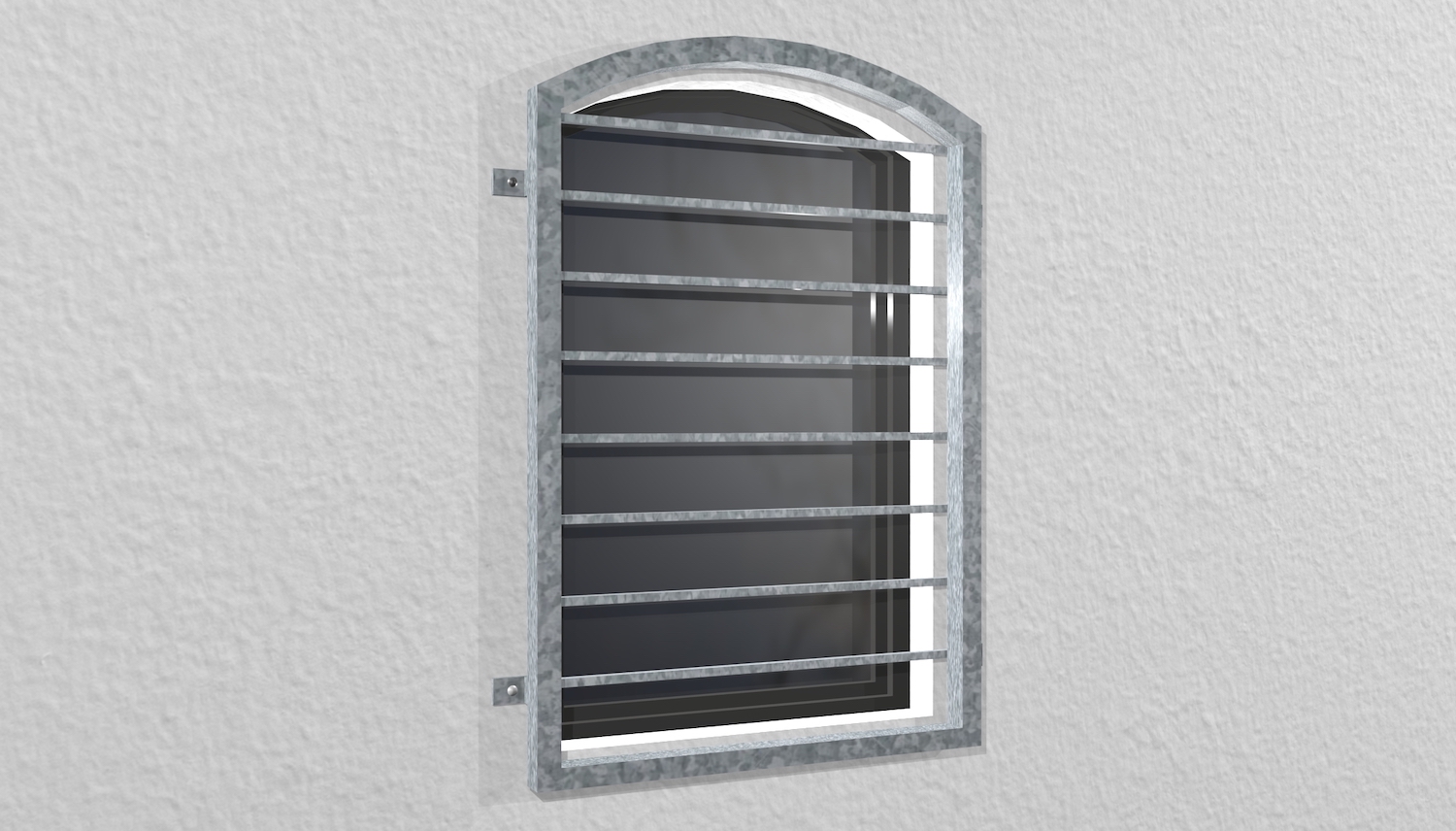 Fenstergitter verzinkt Querstab Oberbogen 
