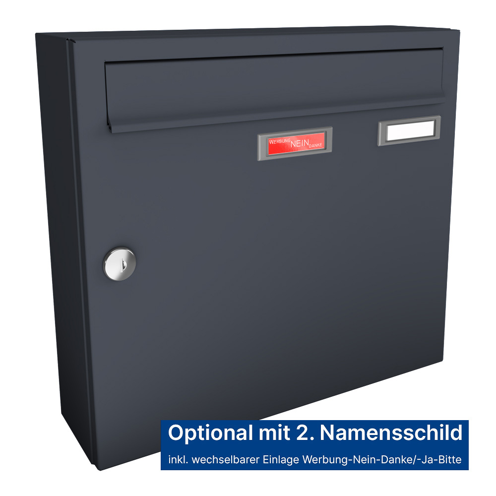 Briefkastenanlage | Aufputz | 1-fach | Senkrecht | Farbe