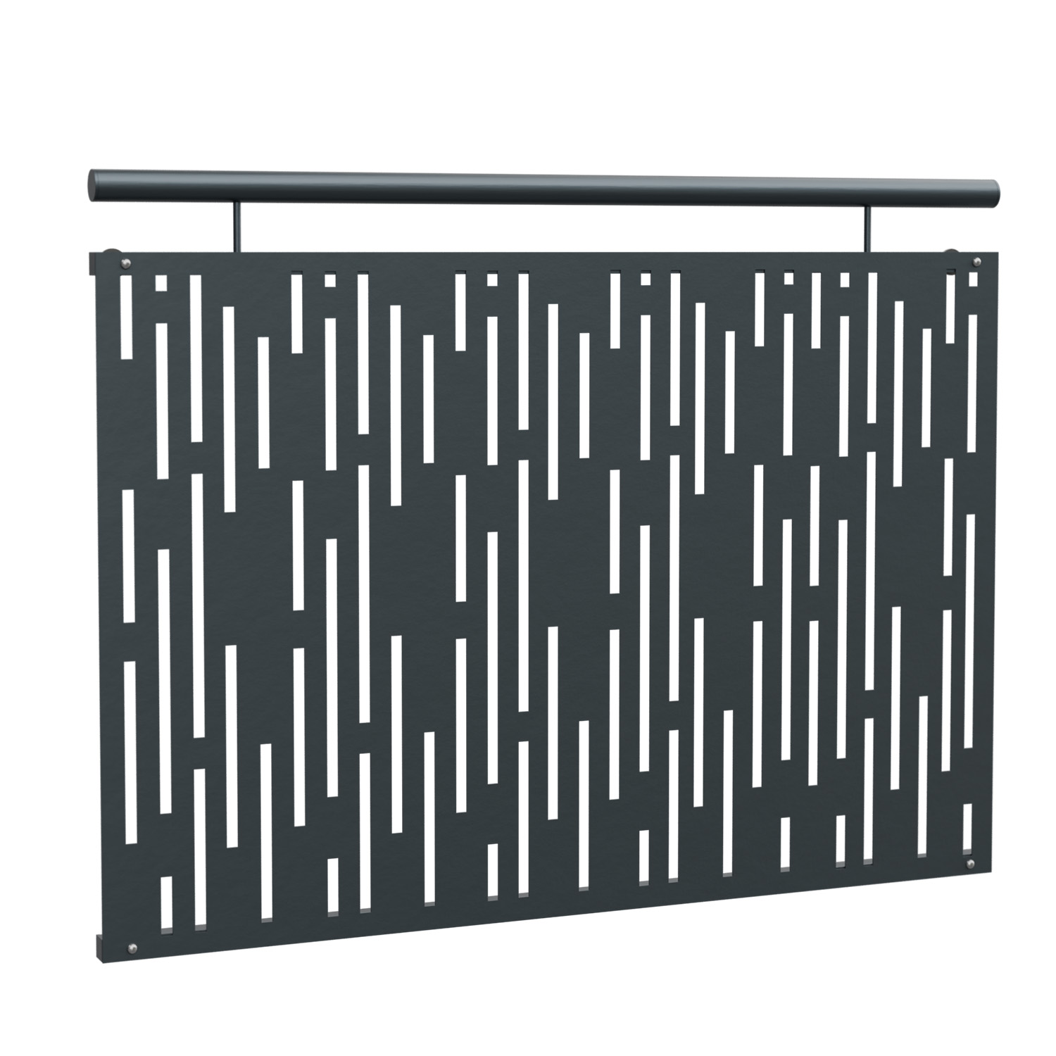 Französischer Balkon verzinkt Designblech Streifen vertikal