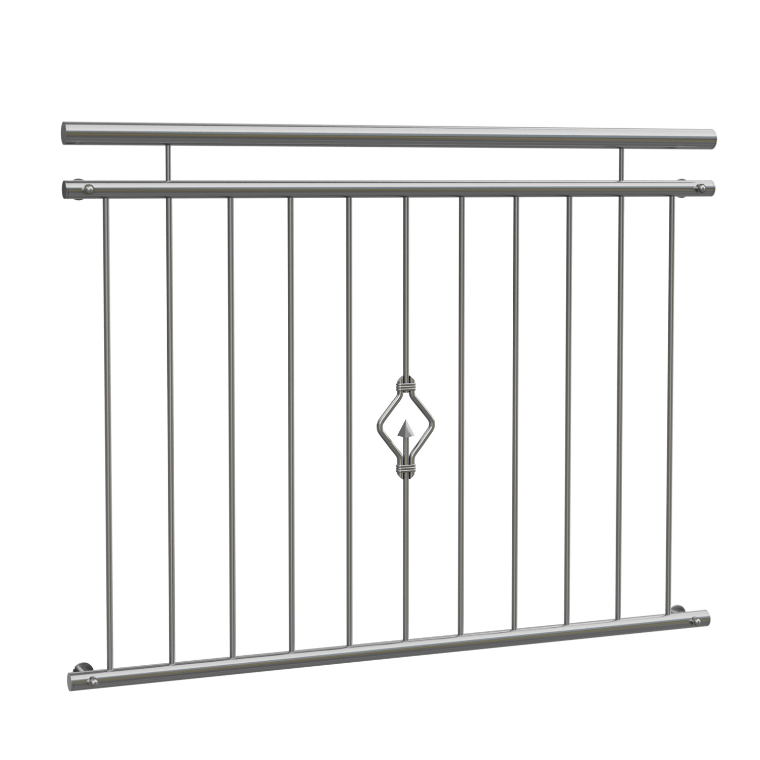 Französischer Balkon Edelstahl Dreieck Ornament 