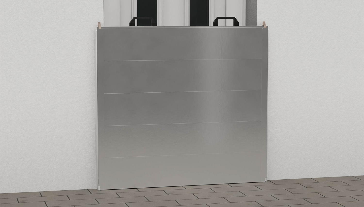 Mobile Wasserschutzwand aus Aluminium
