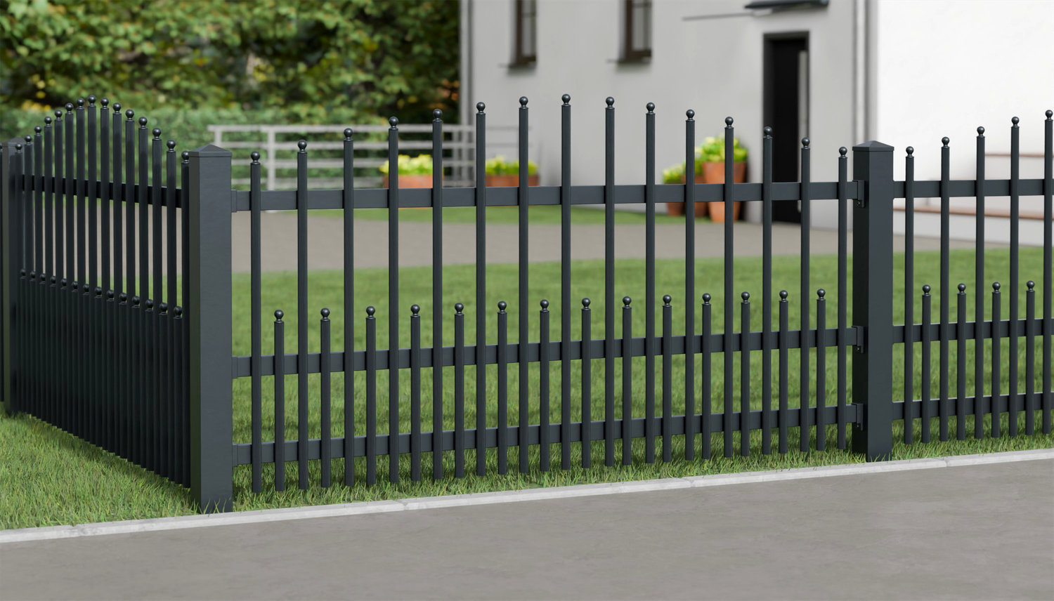 Gartenzaun Alu Palisaden DPP Elegant, OB