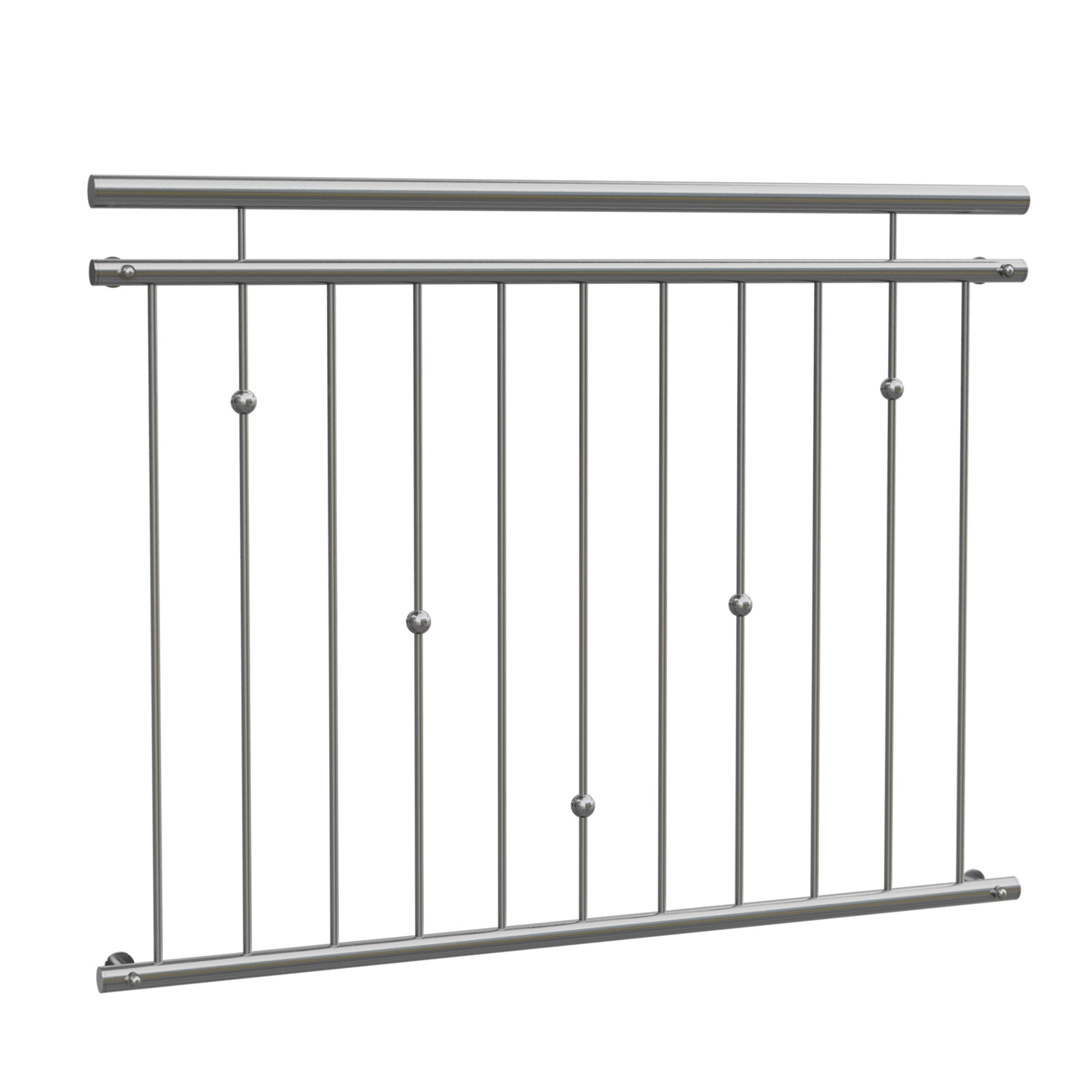 Französischer Balkon Edelstahl V-Kugeln