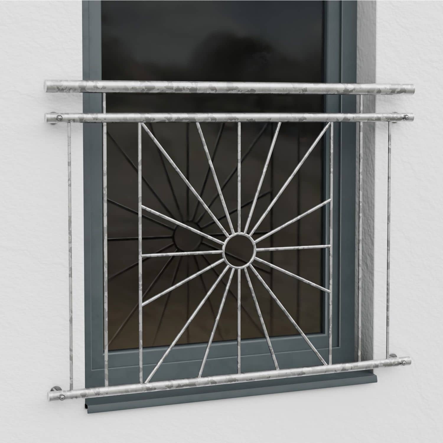 Französischer Balkon verzinkt Sonne Kreis 