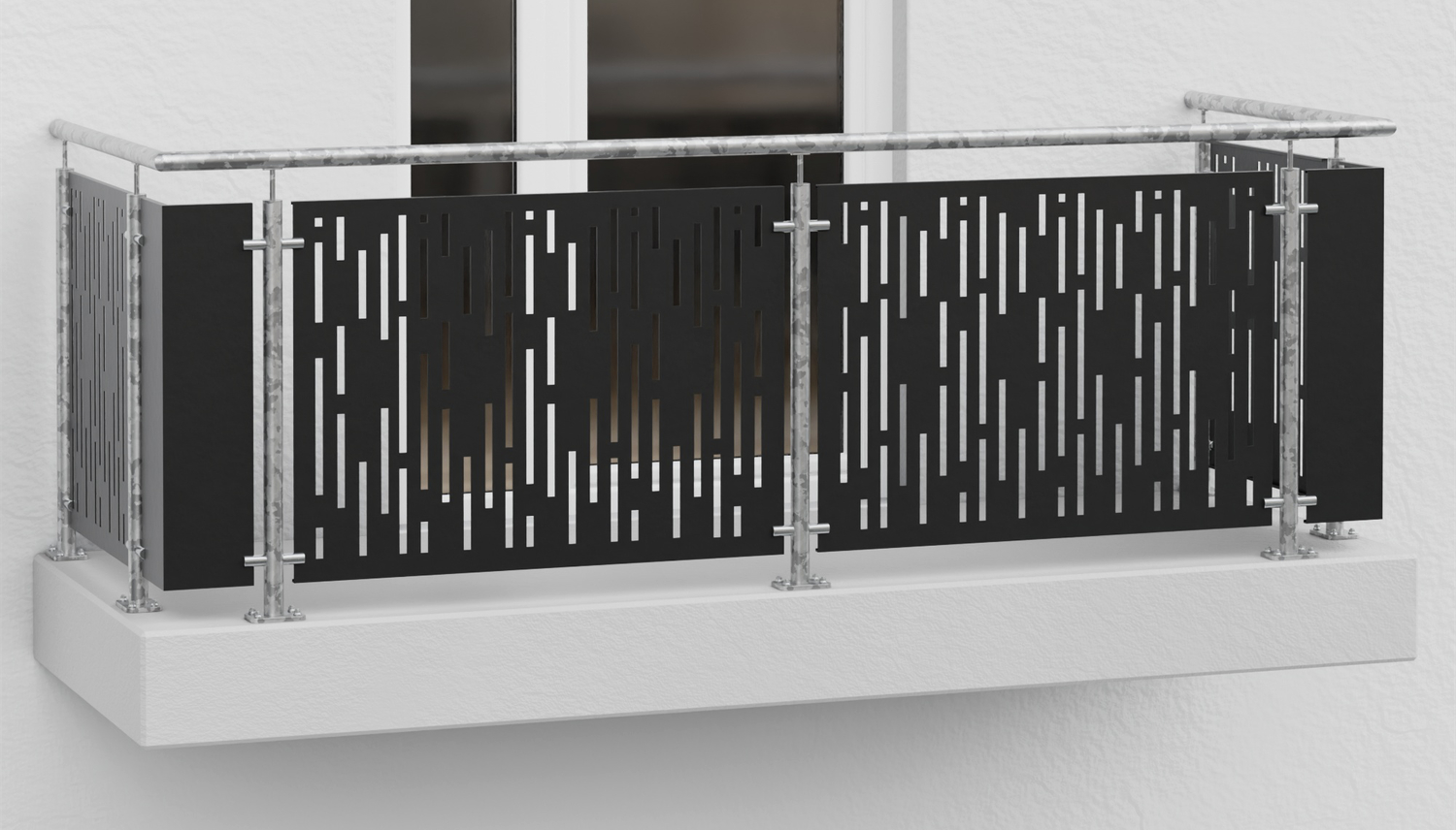 Balkongeländer verzinkt Designblech SF VE