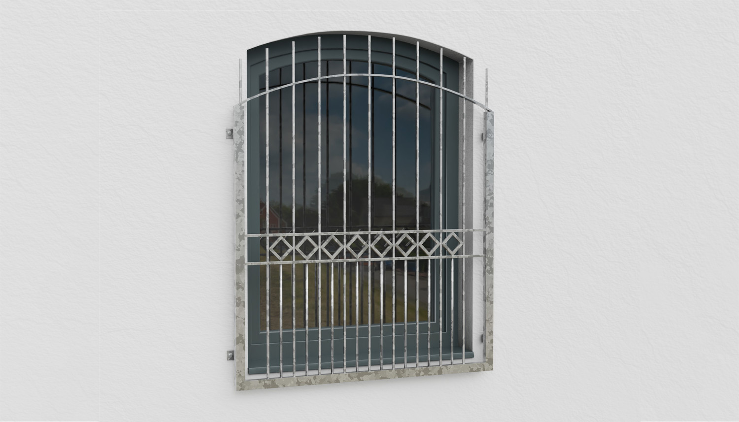 Fenstergitter verzinkt Nizza Oberbogen 