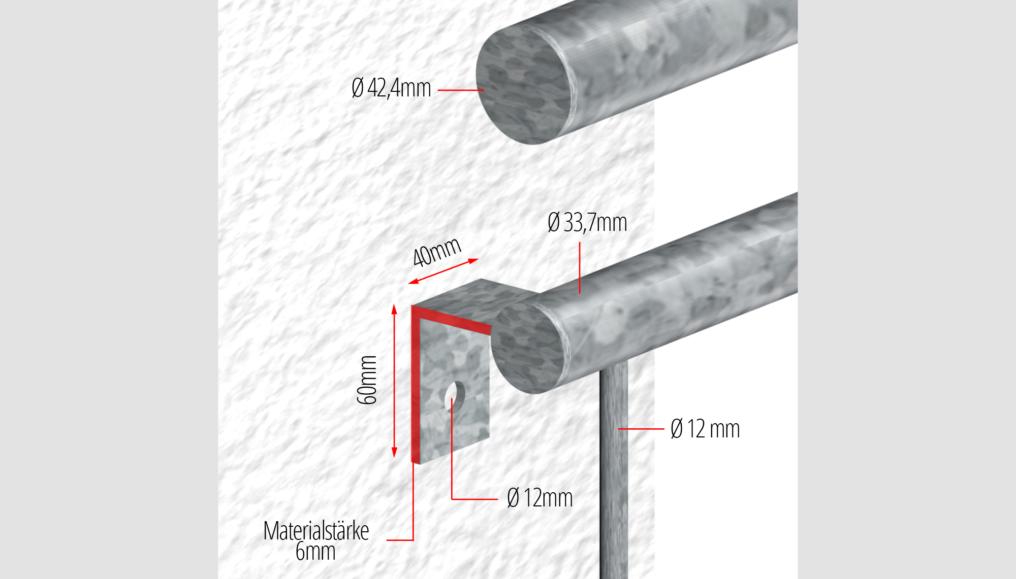 Französischer Balkon verzinkt Rhombus Ornament 