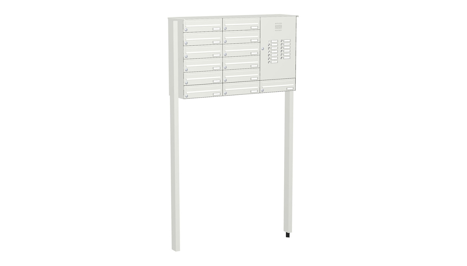 Briefkastenanlage | Freistehend | 13-fach | Waagerecht | Audio | Video | Farbe