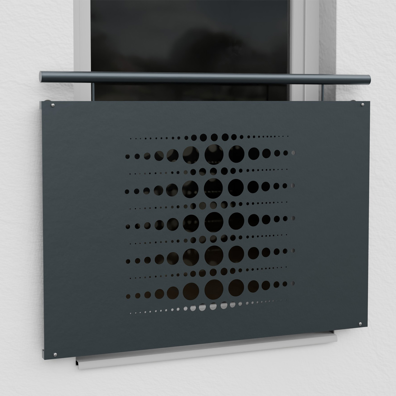 Französischer Balkon verzinkt Designblech Perlen 2