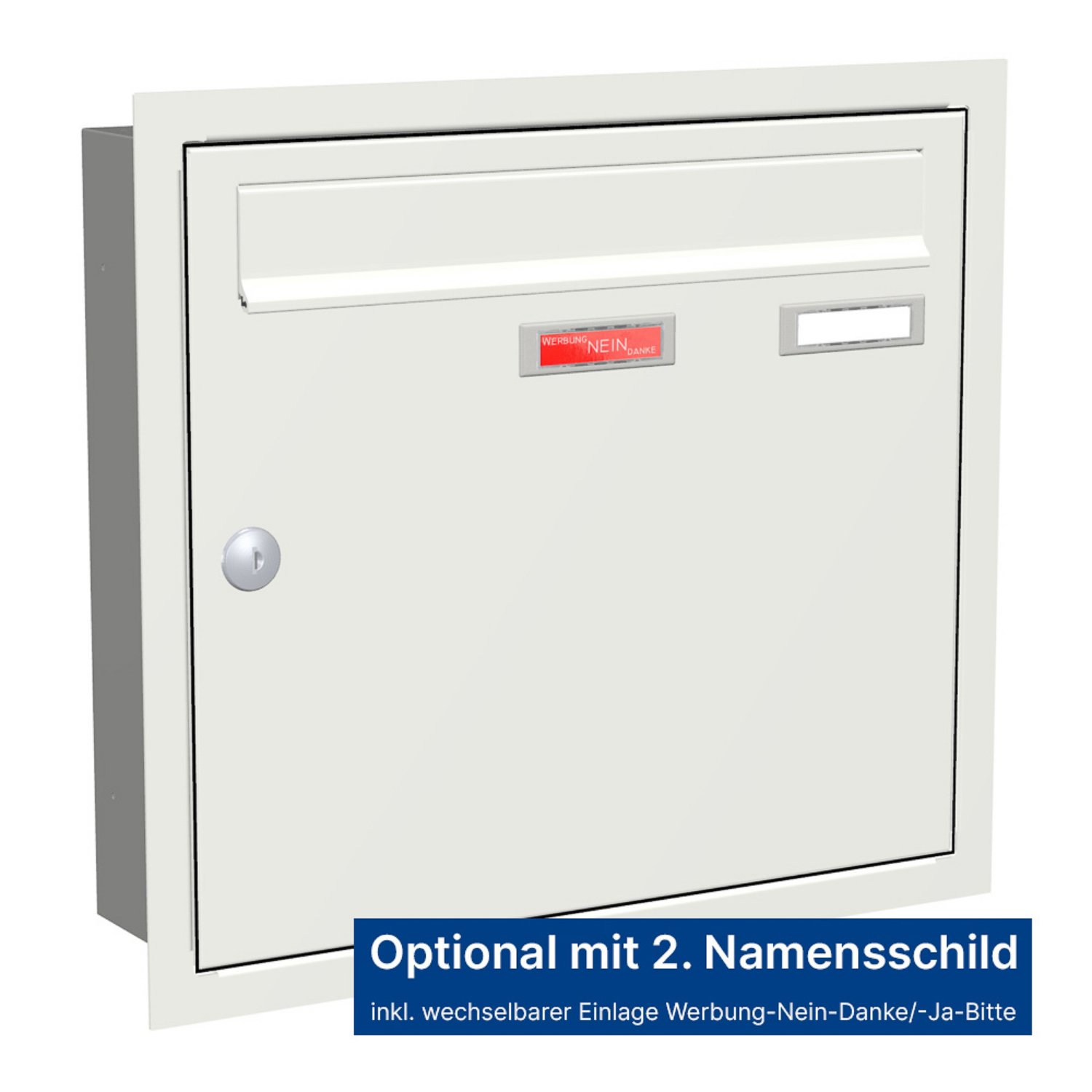 Briefkastenanlage | Unterputz | 1-fach | Senkrecht | Farbe