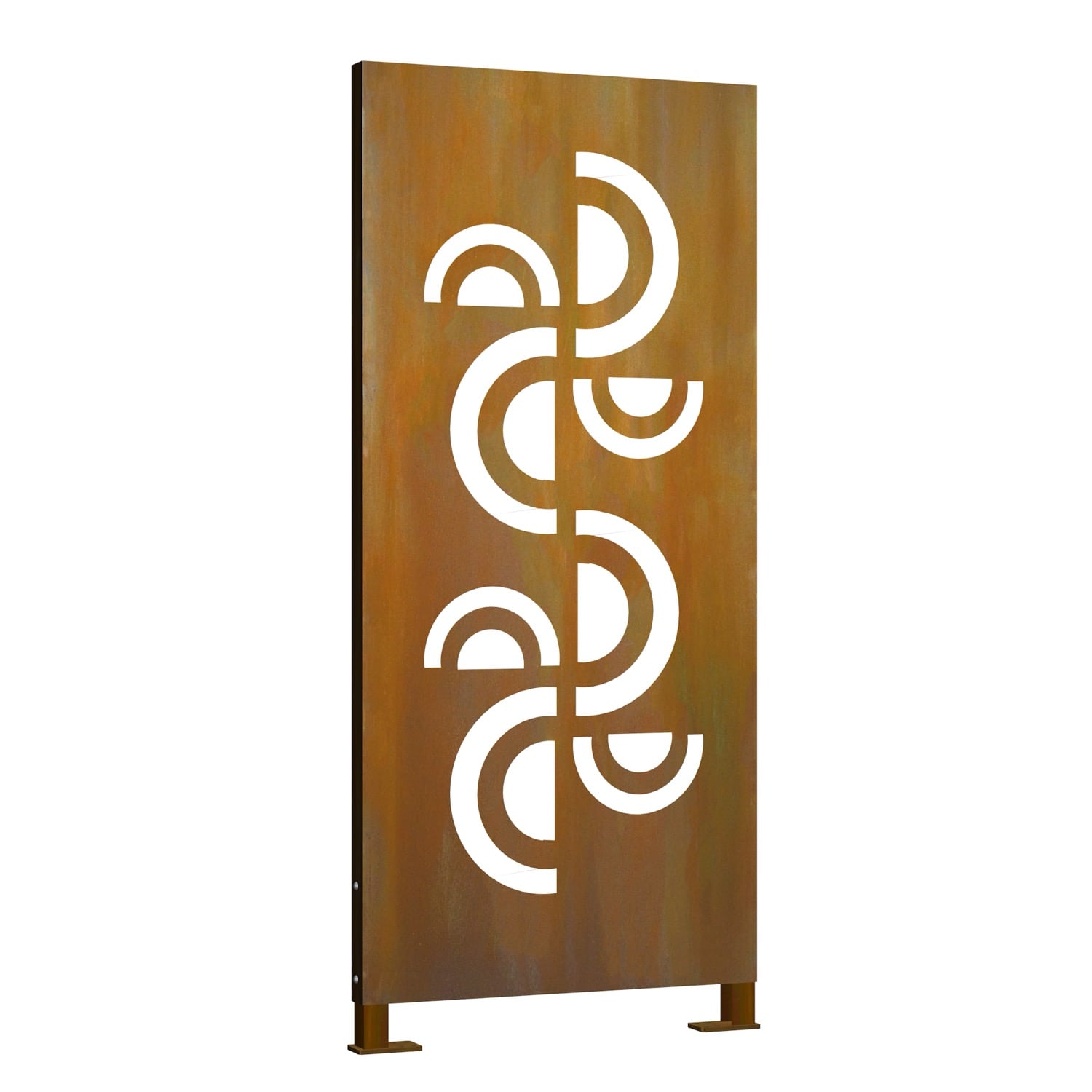 Sichtschutz Cortenstahl Stele Wind