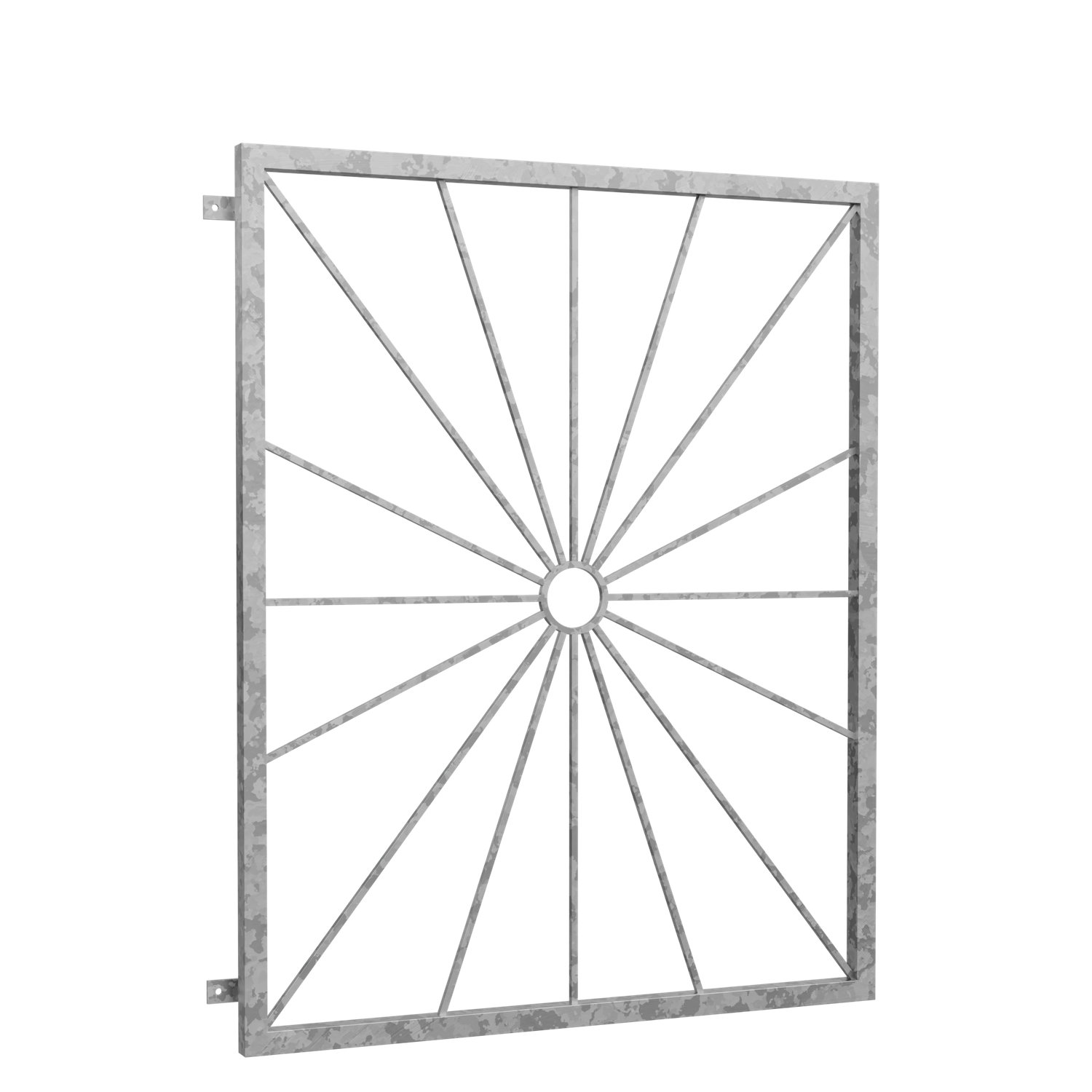 Fenstergitter verzinkt Sonne Kreis