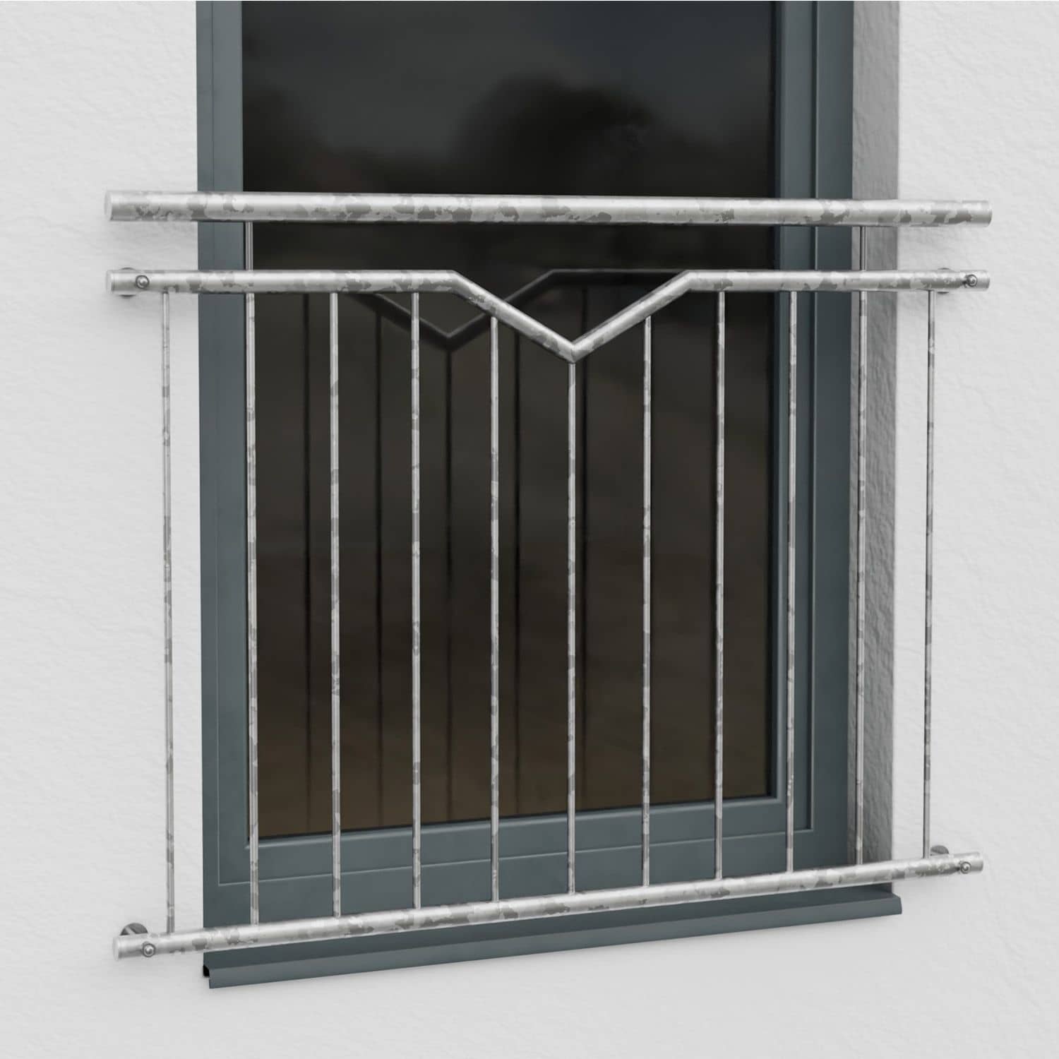 Französischer Balkon verzinkt Einfach-V