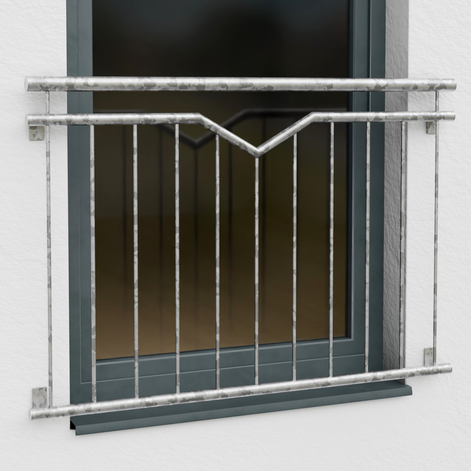 Französischer Balkon verzinkt Einfach-V
