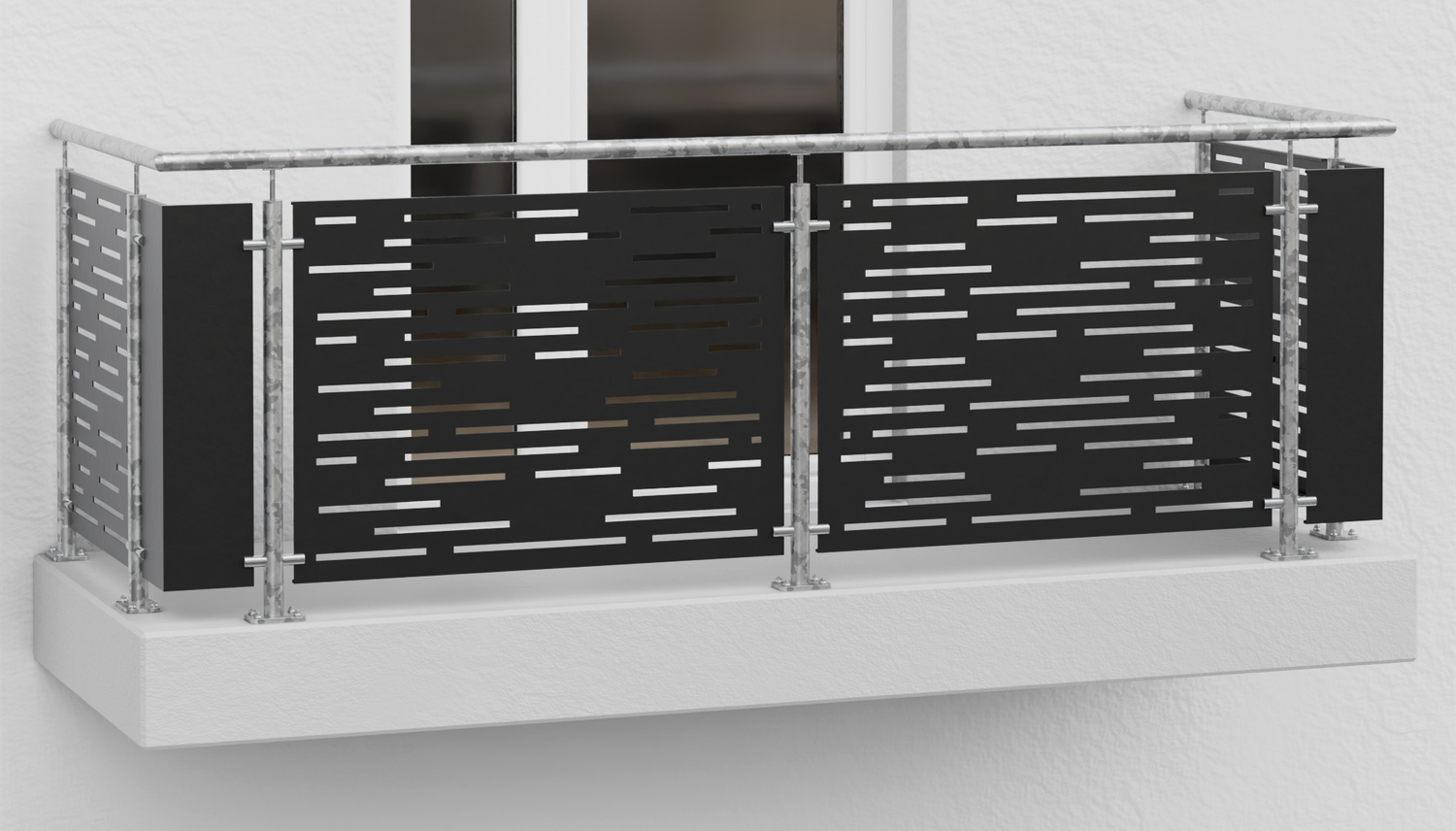 Balkongeländer verzinkt Designblech SF HO