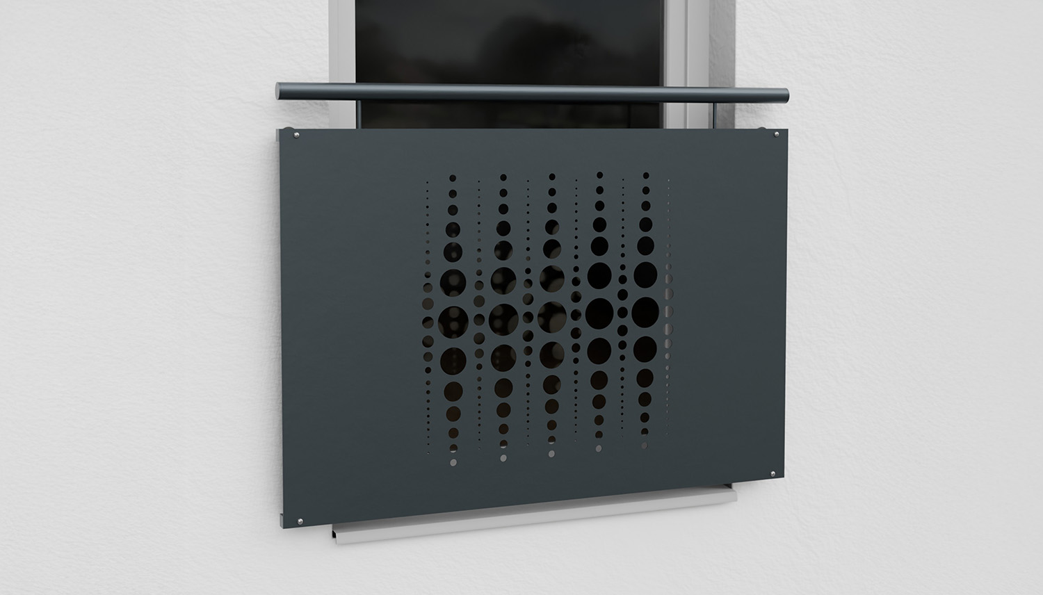 Französischer Balkon verzinkt Designblech Perlen