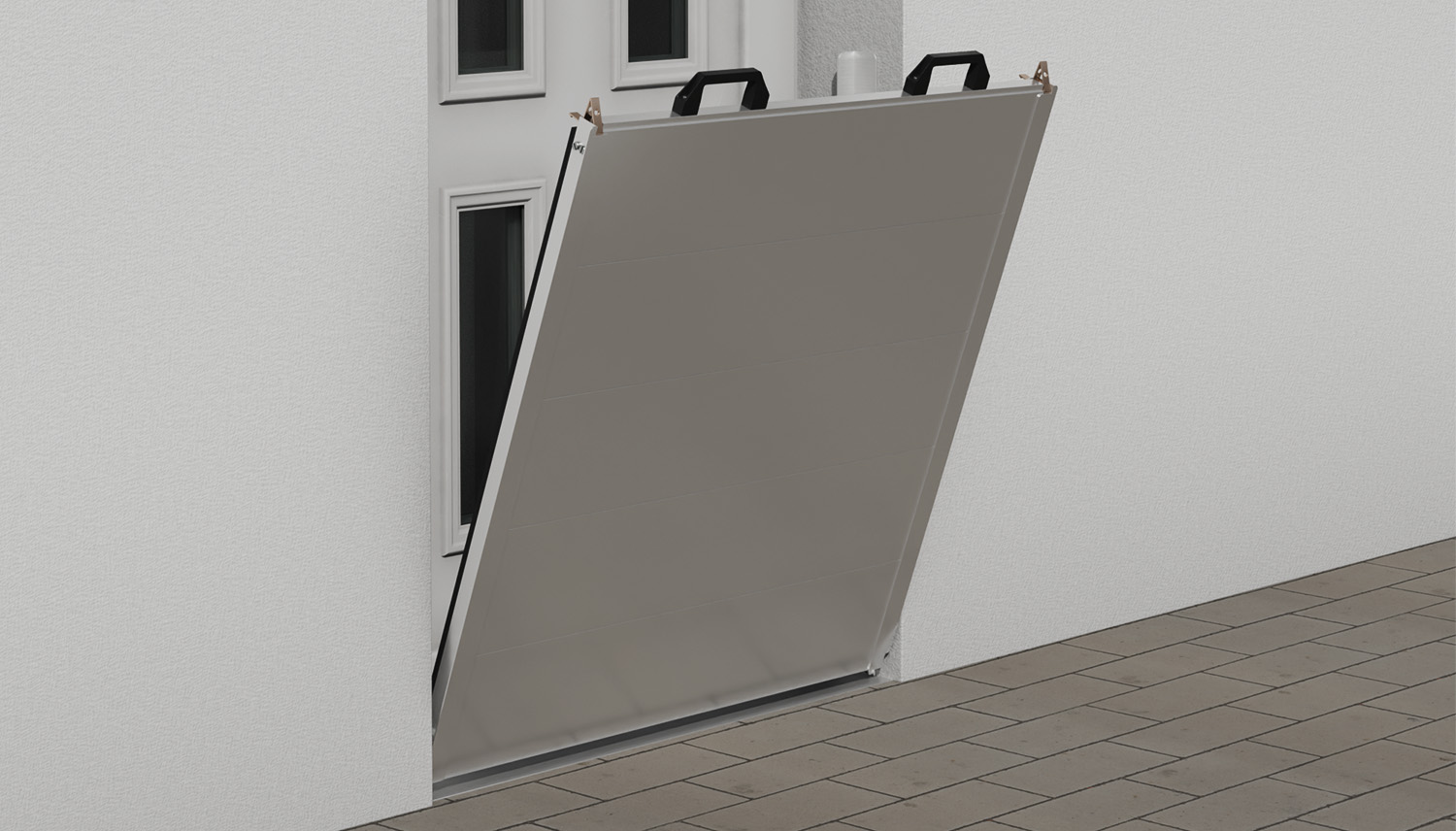 Mobile Wasserschutzwand aus Aluminium