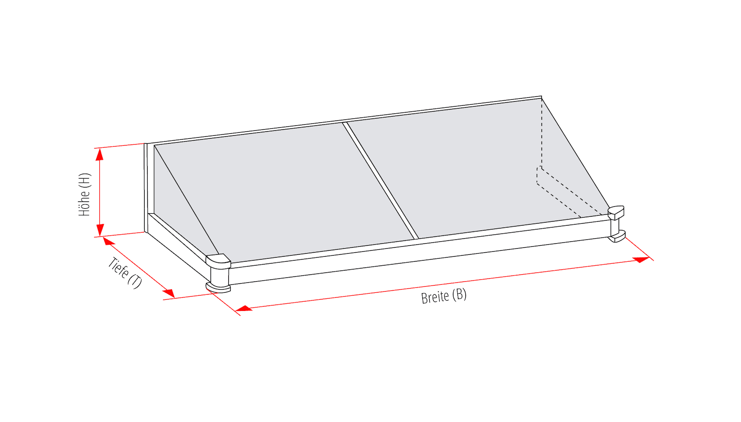 Vordach Aluminium PRI-MO