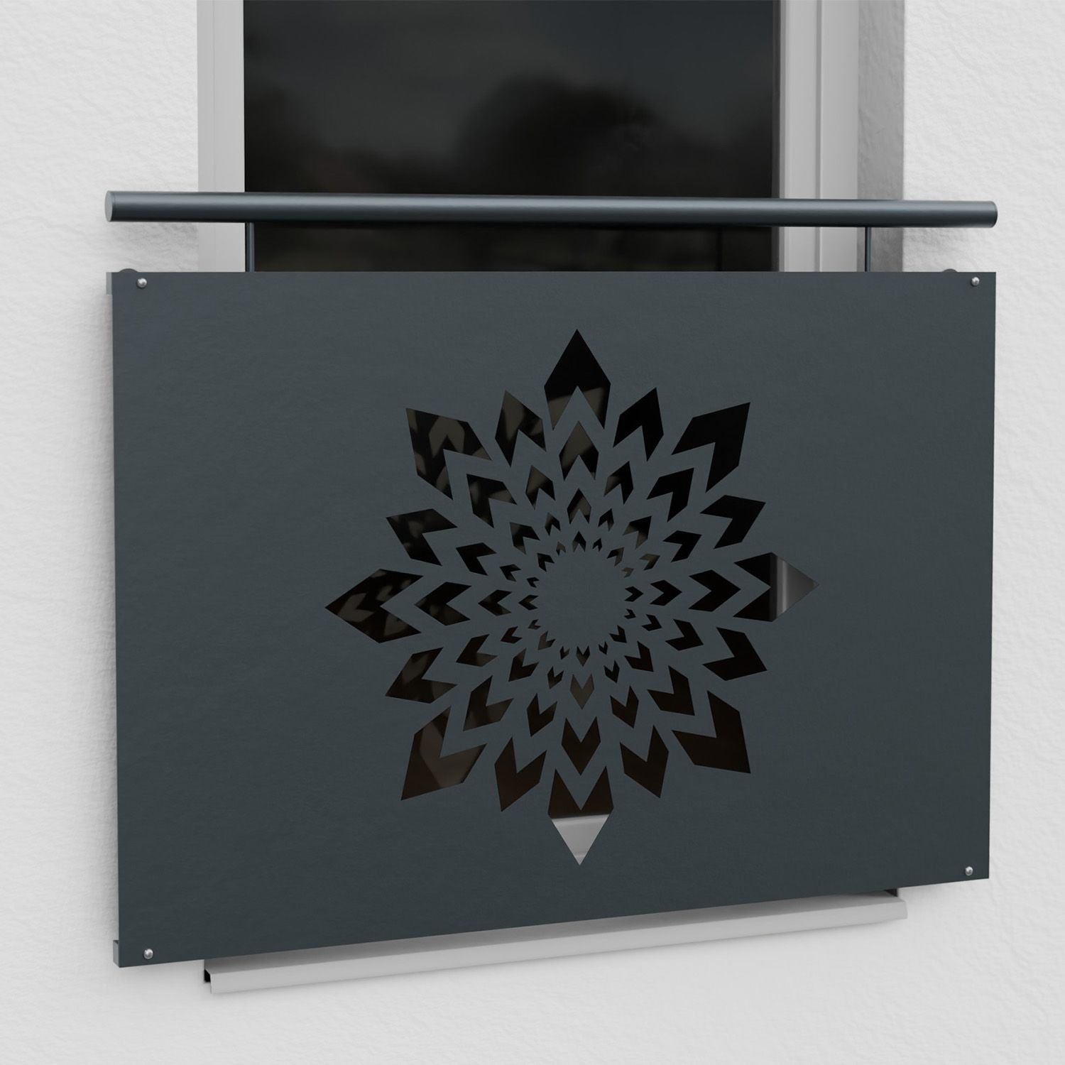 Französischer Balkon verzinkt Designblech Kristall