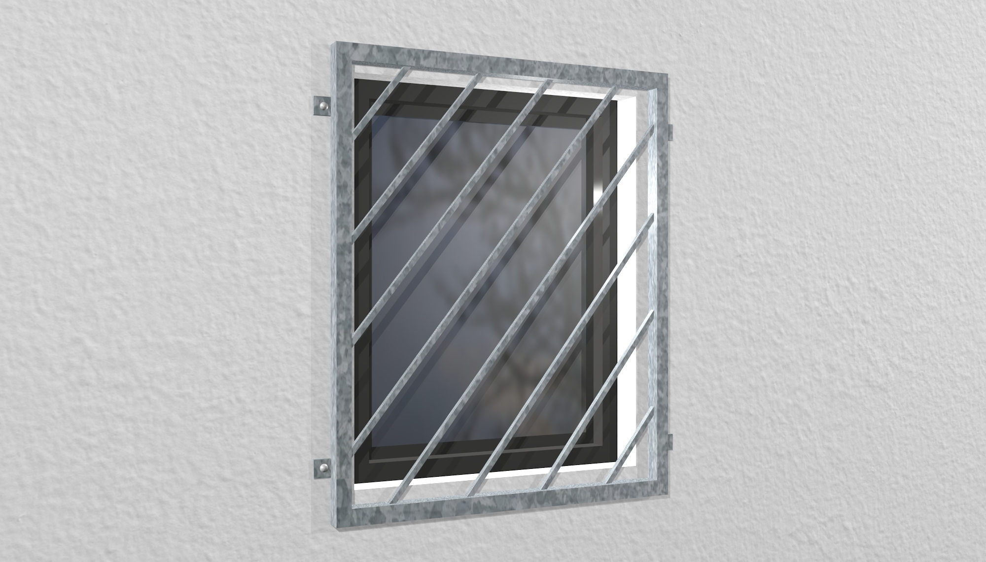 Fenstergitter verzinkt Diagonalstab 1