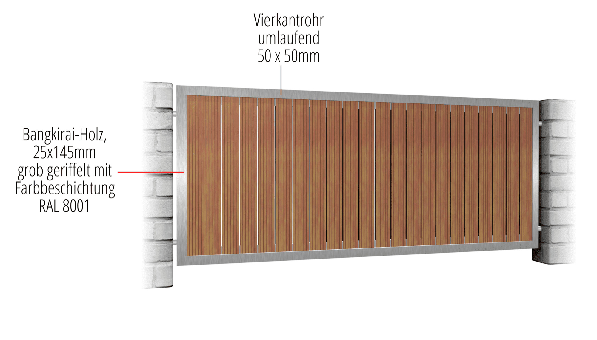 Gartenzaun Edelstahl HFS, GE