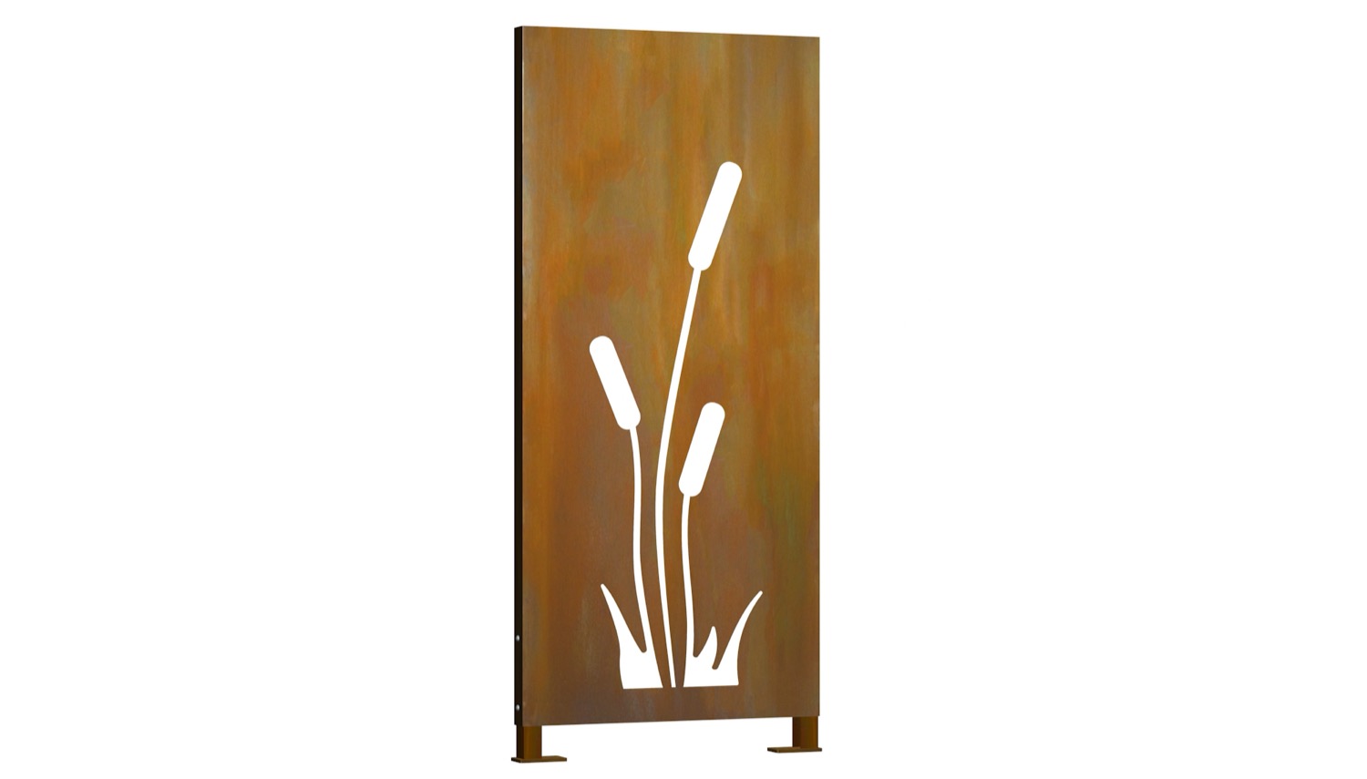 Sichtschutz Cortenstahl Stele Schilf