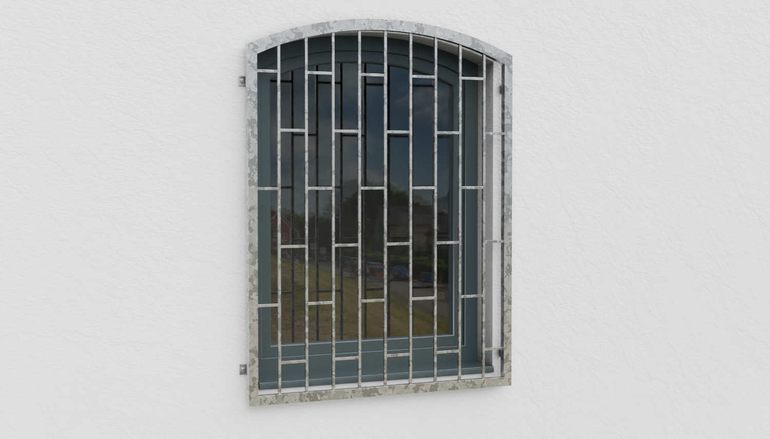 Fenstergitter verzinkt Leiter Oberbogen 