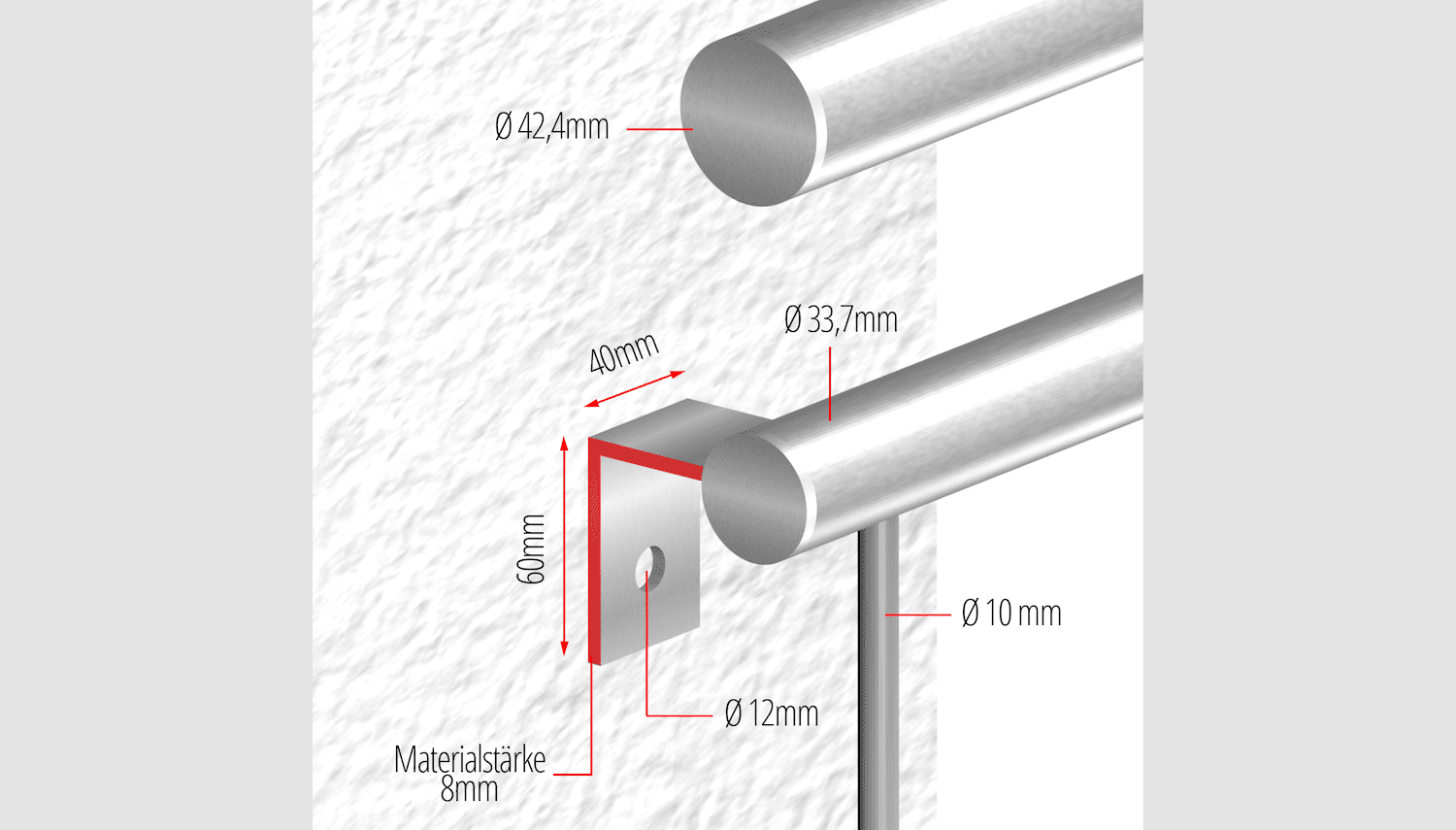 Französischer Balkon Edelstahl V-Kugeln