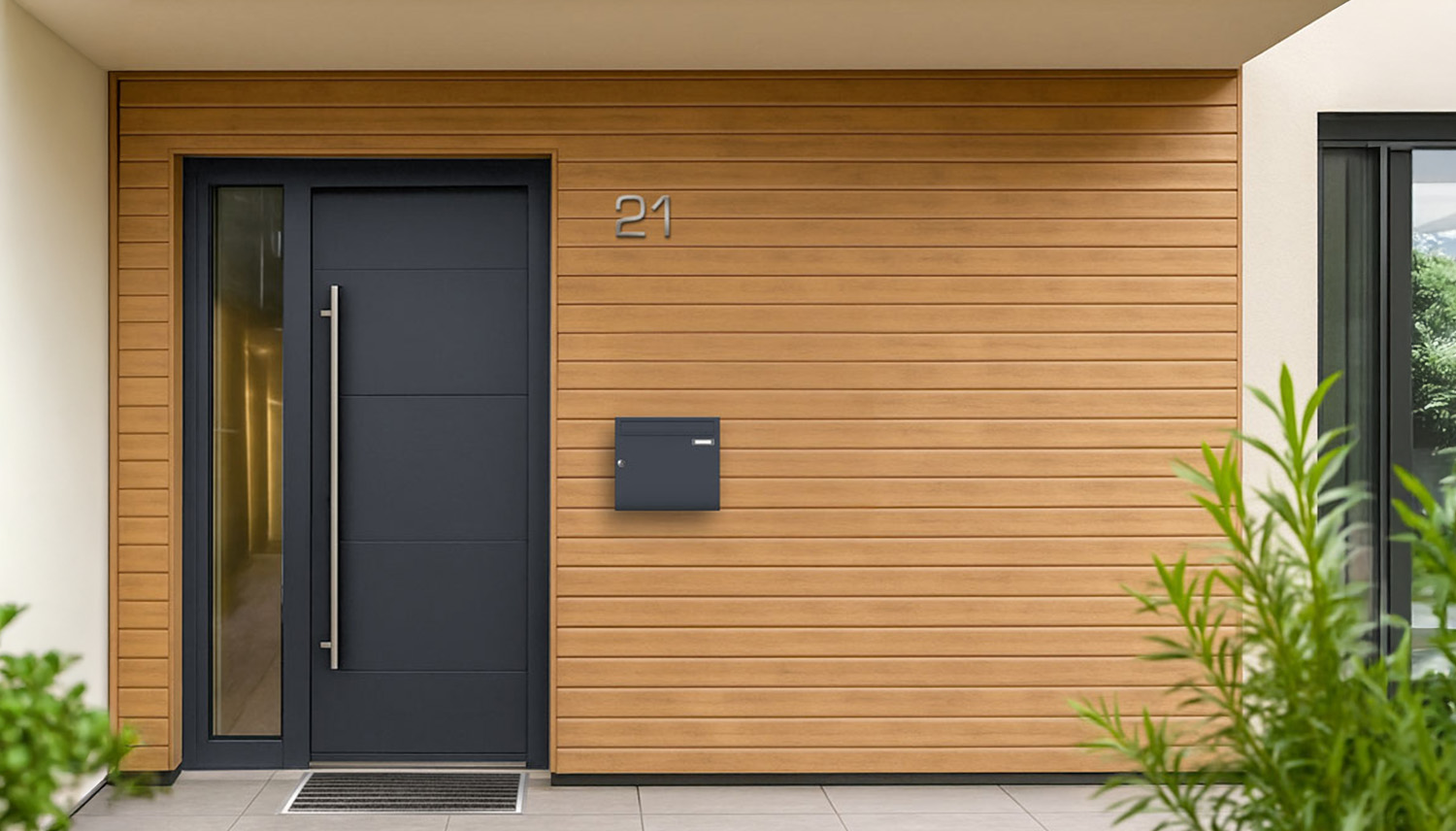 Briefkastenanlage | Aufputz | 1-fach | Senkrecht | Audio | Video | Farbe