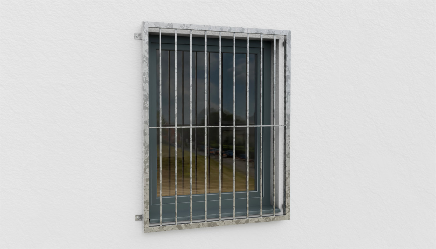 Fenstergitter verzinkt Vertikalstab 