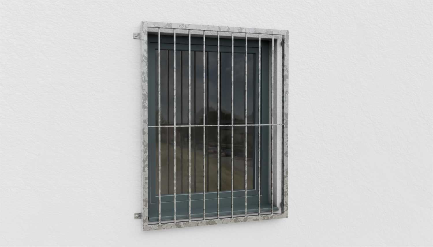 Fenstergitter verzinkt Vertikalstab 