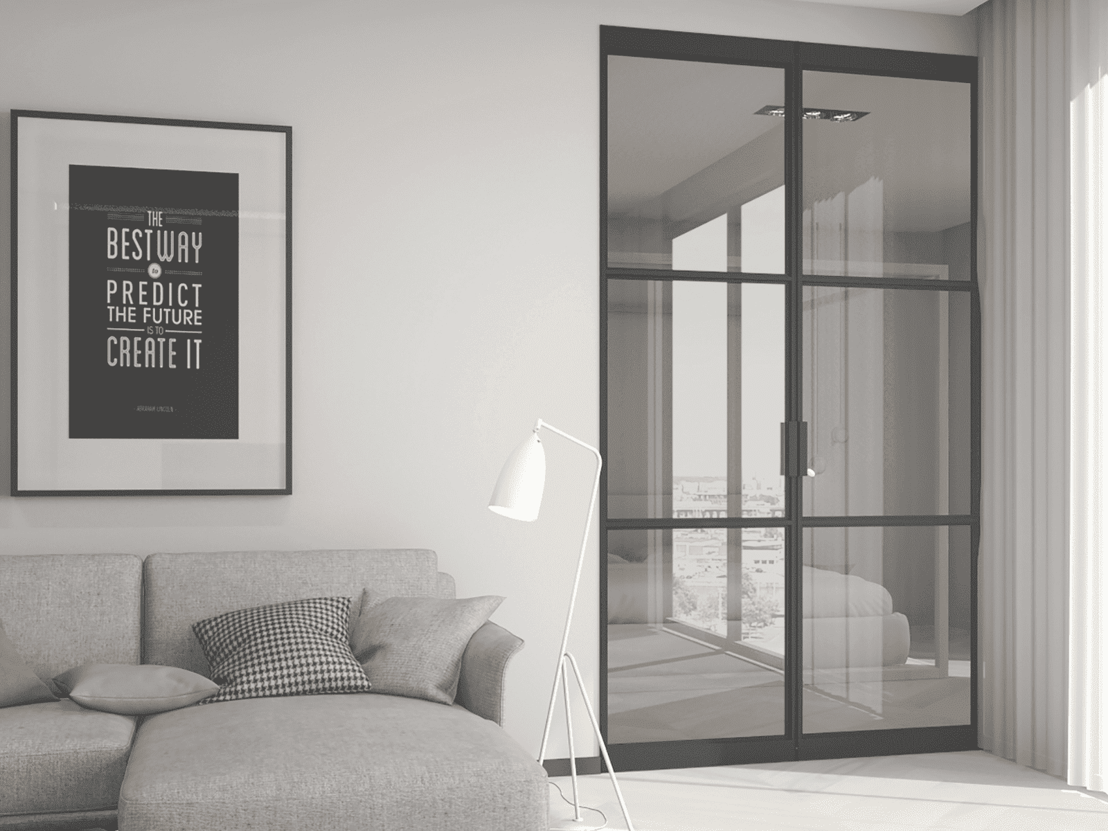 Lofttür Aluminium und Glas LOFT DE LUXE - Loft 3