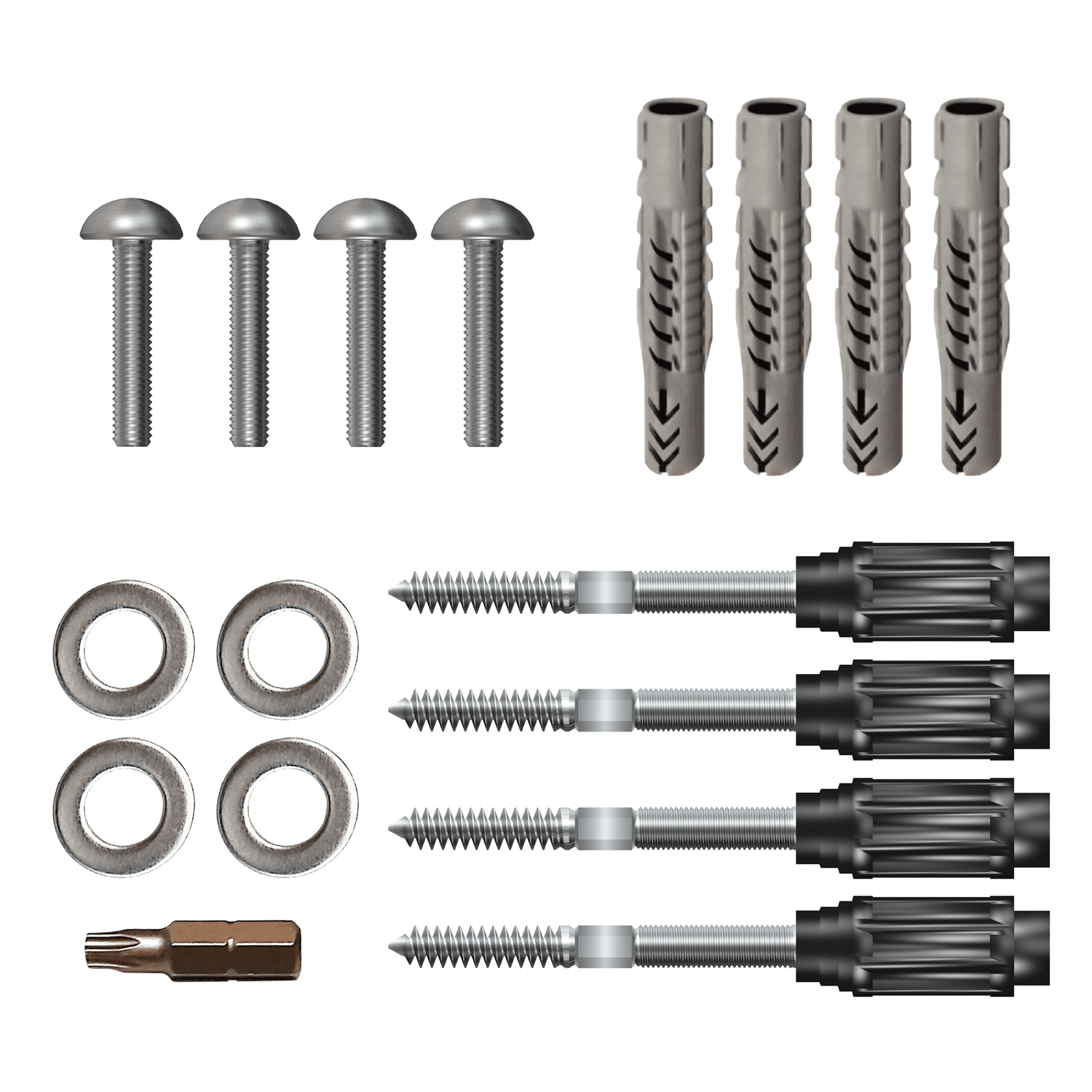 Montageset verzinkt bei Dämmung 80 bis 160 mm 