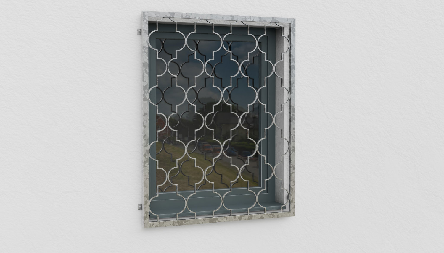 Fenstergitter verzinkt Rauten Classic