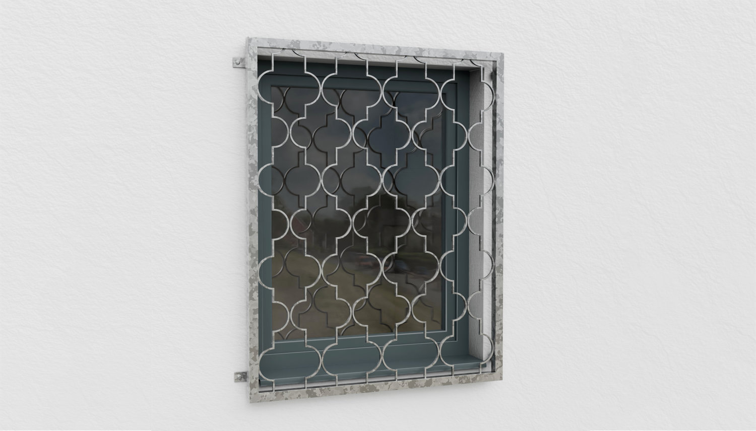 Fenstergitter verzinkt Rauten Classic
