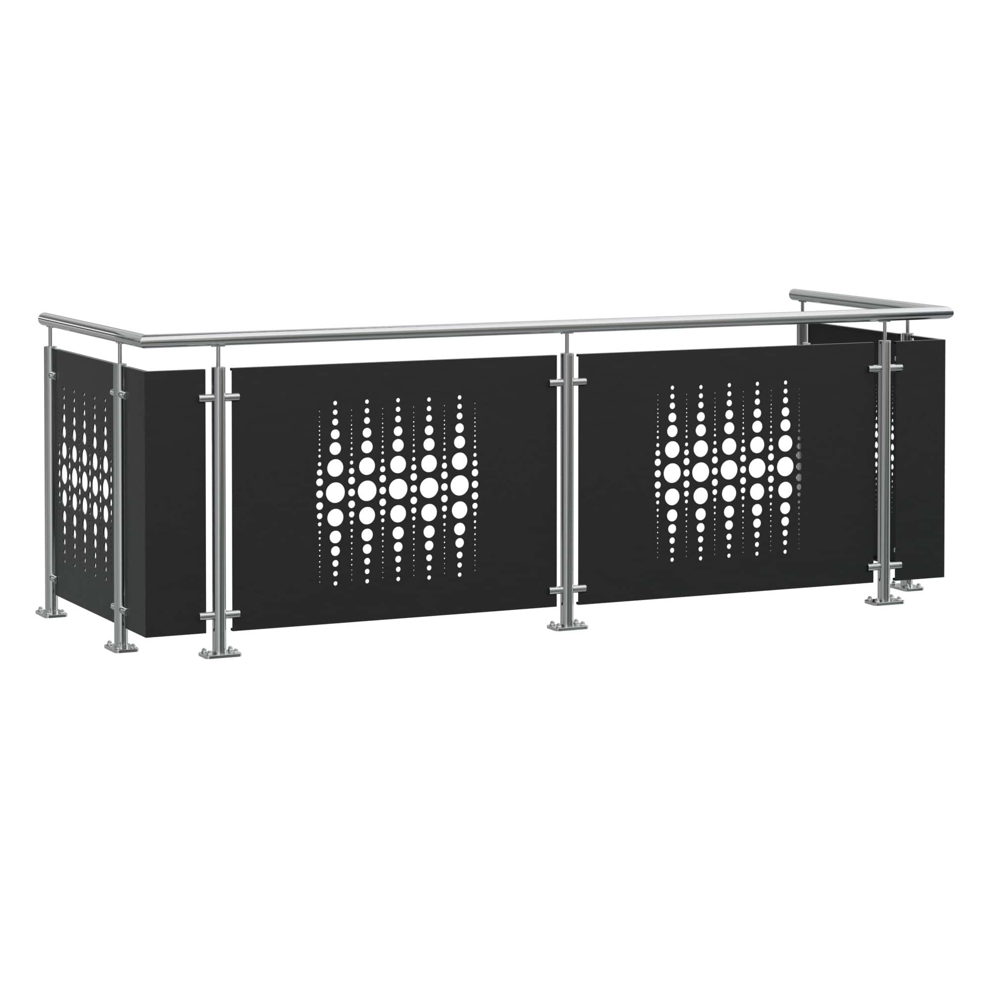 Balkongeländer Edelstahl Designblech PE