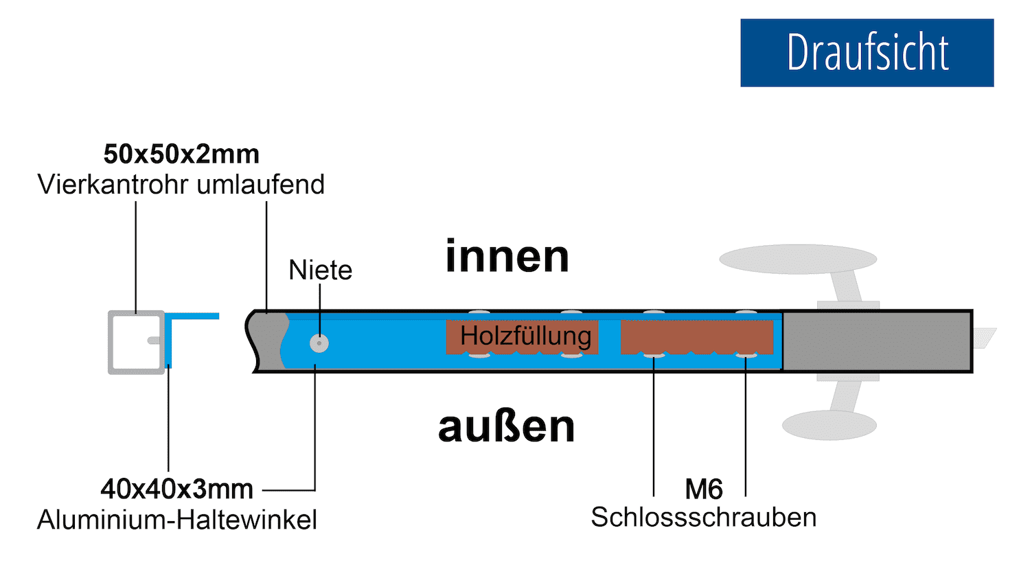 Gartentür verzinkt 2-flügelig HFS, GE