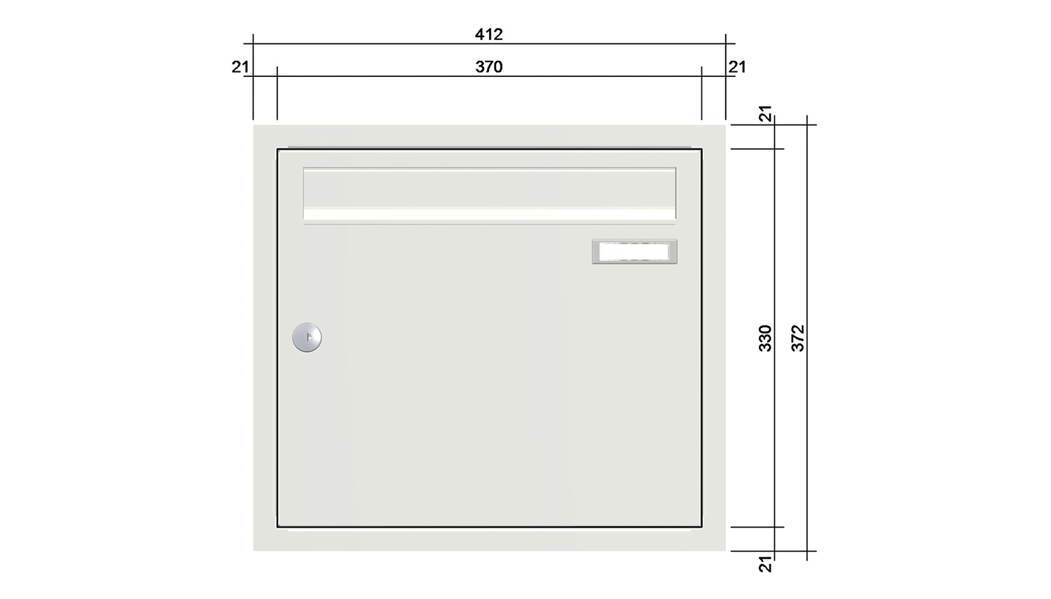 Briefkastenanlage | Unterputz | 1-fach | Senkrecht | Farbe
