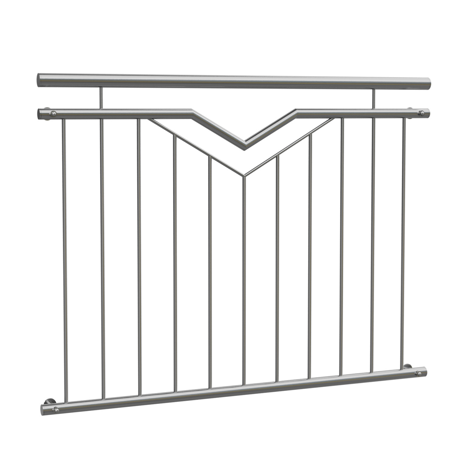 Französischer Balkon Edelstahl Doppel-V